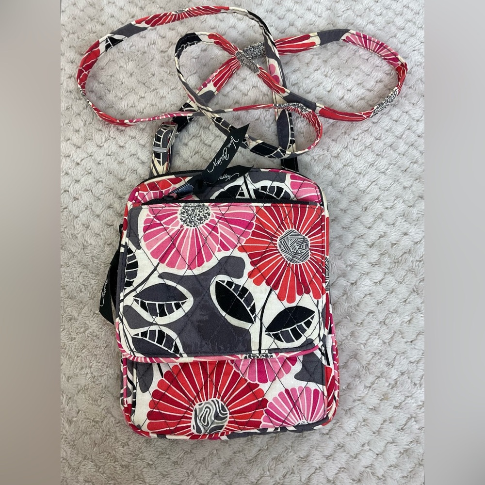 Vera Bradley Red Floral Hipster Crossbody